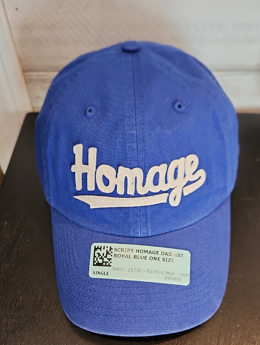 NWT Homage Royal Blue Script Dad Hat Adjustable Straps